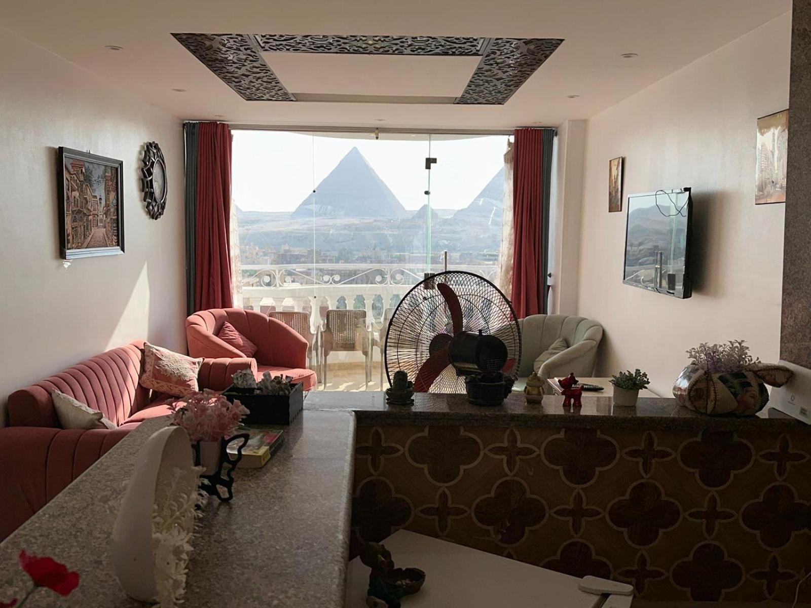 Full Pyramids View Apartment With Balcony For 8 P Kafret el-Gabal Zewnętrze zdjęcie